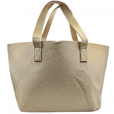 Borsa in Feltro media beige ottima come base da personalizzare e decorare