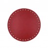 Fondi rotondi per borsa in eco pelle Ø 16cm colore rosso