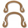 Manici per borse a semicherchio in resina effetto marmorizzato 17,5cm beige