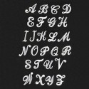 Applicazioni lettere alfabeto corsivo piccolo termoadesive