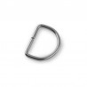 Fibbia a mezzaluna, anello semicircolare 25mm argento