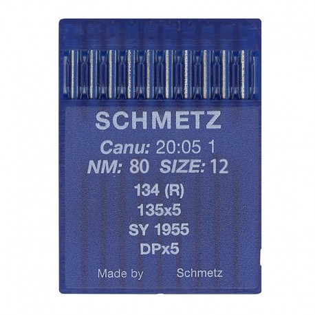 Schmetz 10 Aghi con testa rotonda per macchina da cucire, sistema 134 (R) Industria St. 80