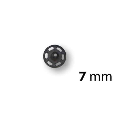 Bottoni automatici da cucire in plastica leggera neri - Filati Leone