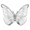 Farfalla grande patch ricamata e termoadesiva - Modidea