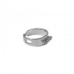 Anello regolabile con asole, base per creare anelli decorati con ciondoli