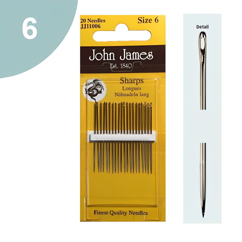 Aghi lunghi per cucire a mano misura 6 alta qualità - John James