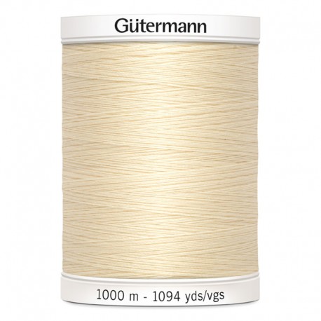 Filo per cucire Gutermann colore 414 Beige Crema spola da 1000m