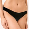 Slip brasiliano taglio vivo in cotone organico nero - Golden Lady