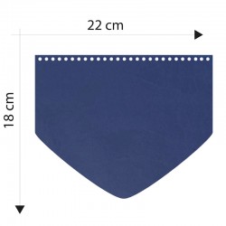 Patella borsa forma con punta triangolare in ecopelle 22 x 18 cm